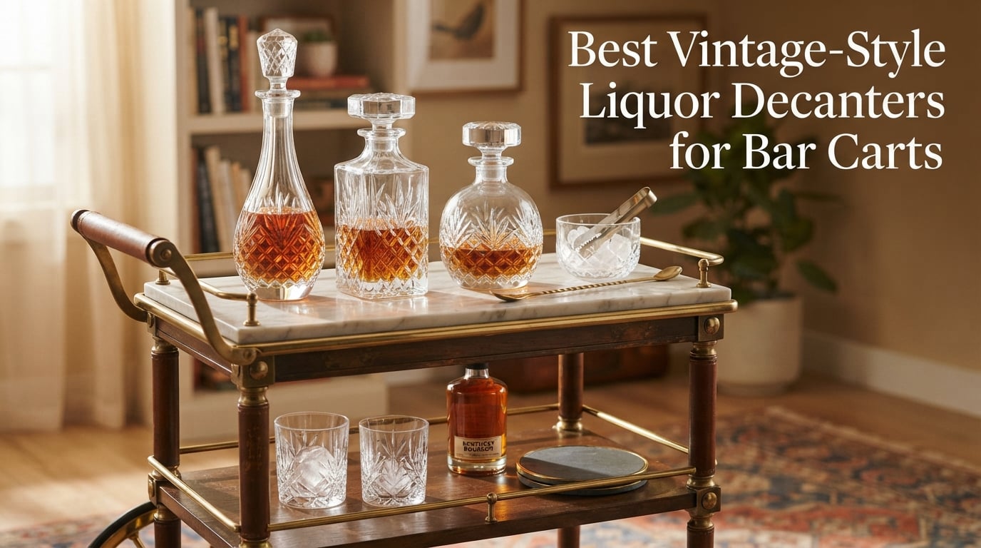 Best Vintage-Style Liquor Decanters for Bar Carts