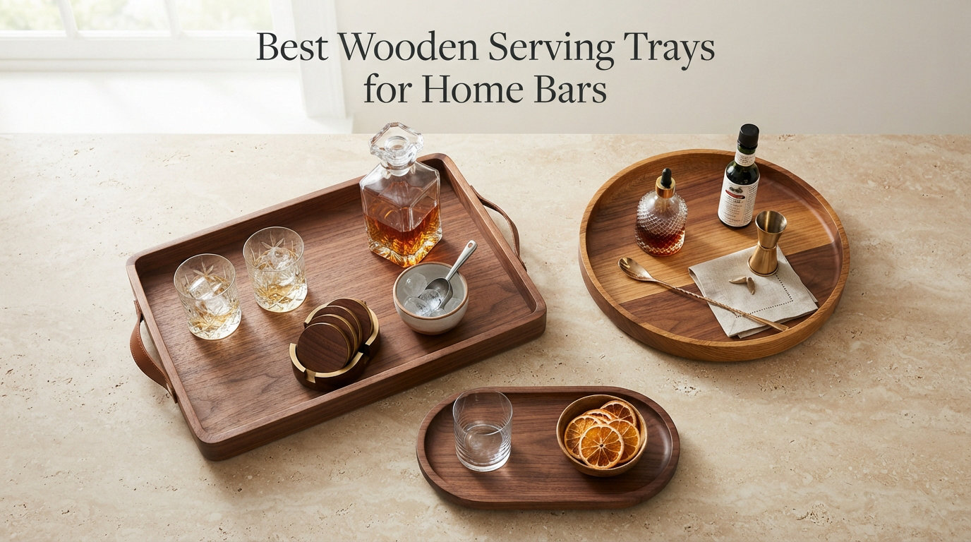 Best Wooden Serving Trays for Home Bars