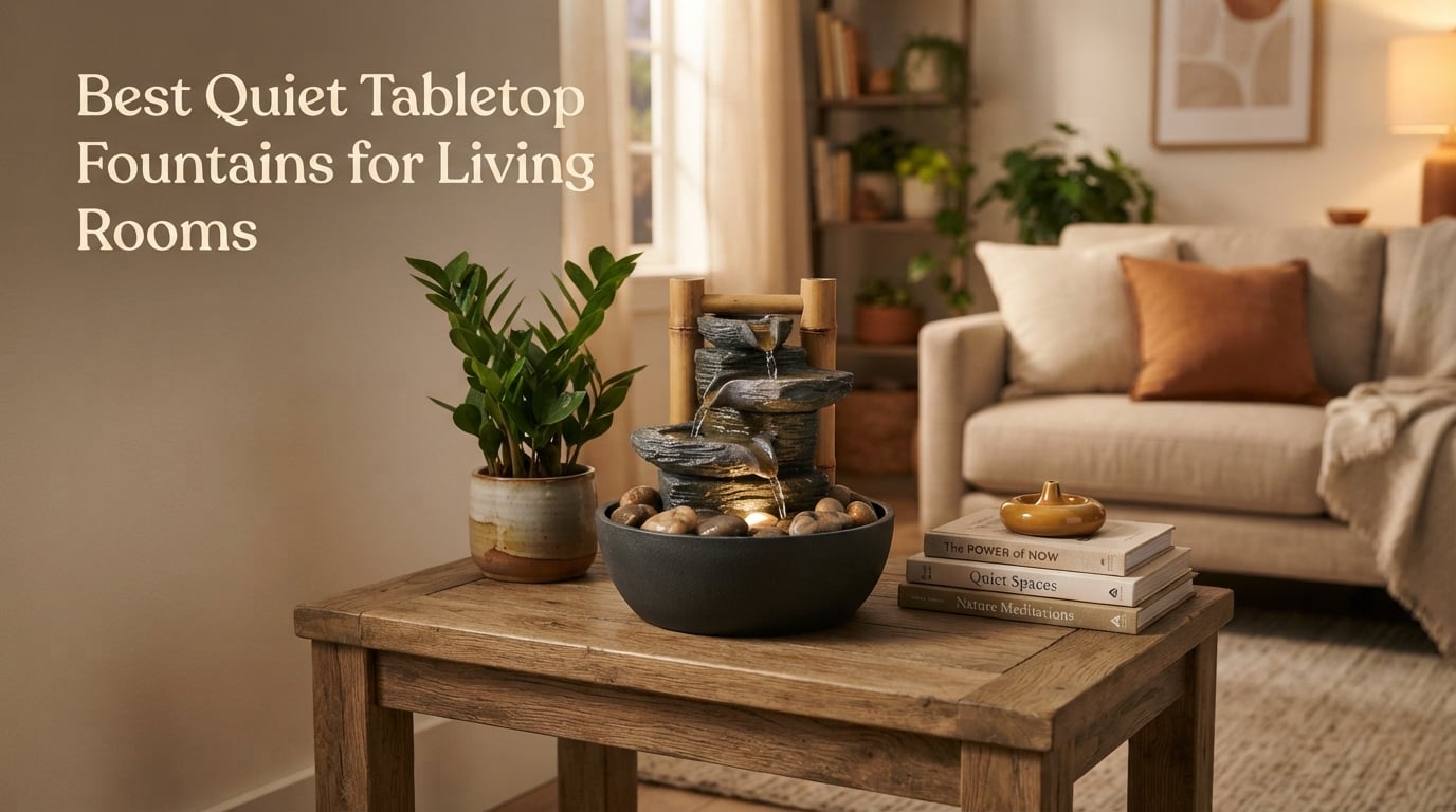 Best Quiet Tabletop Fountains for Living Rooms