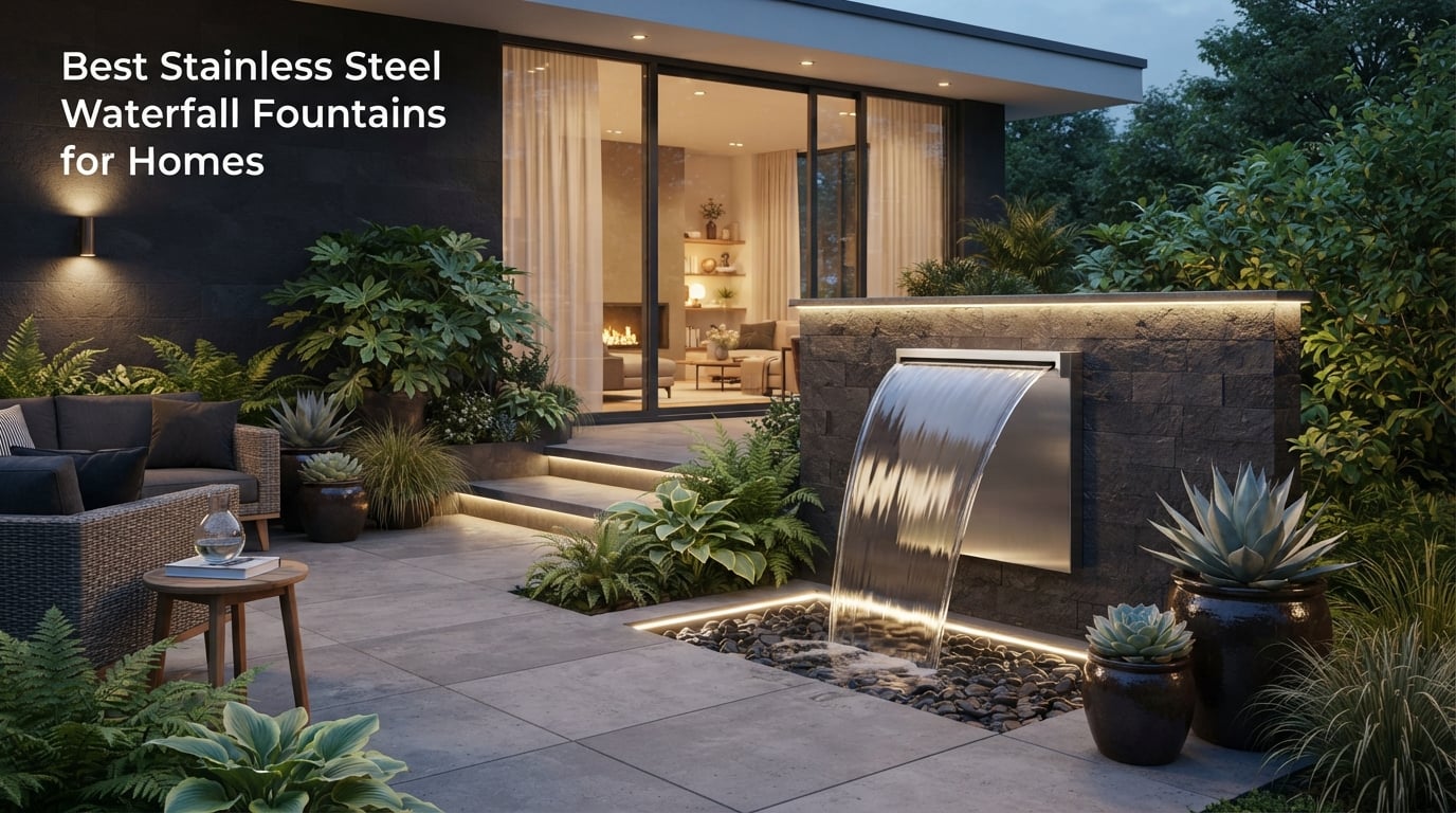 Best Stainless Steel Waterfall Fountains for Homes