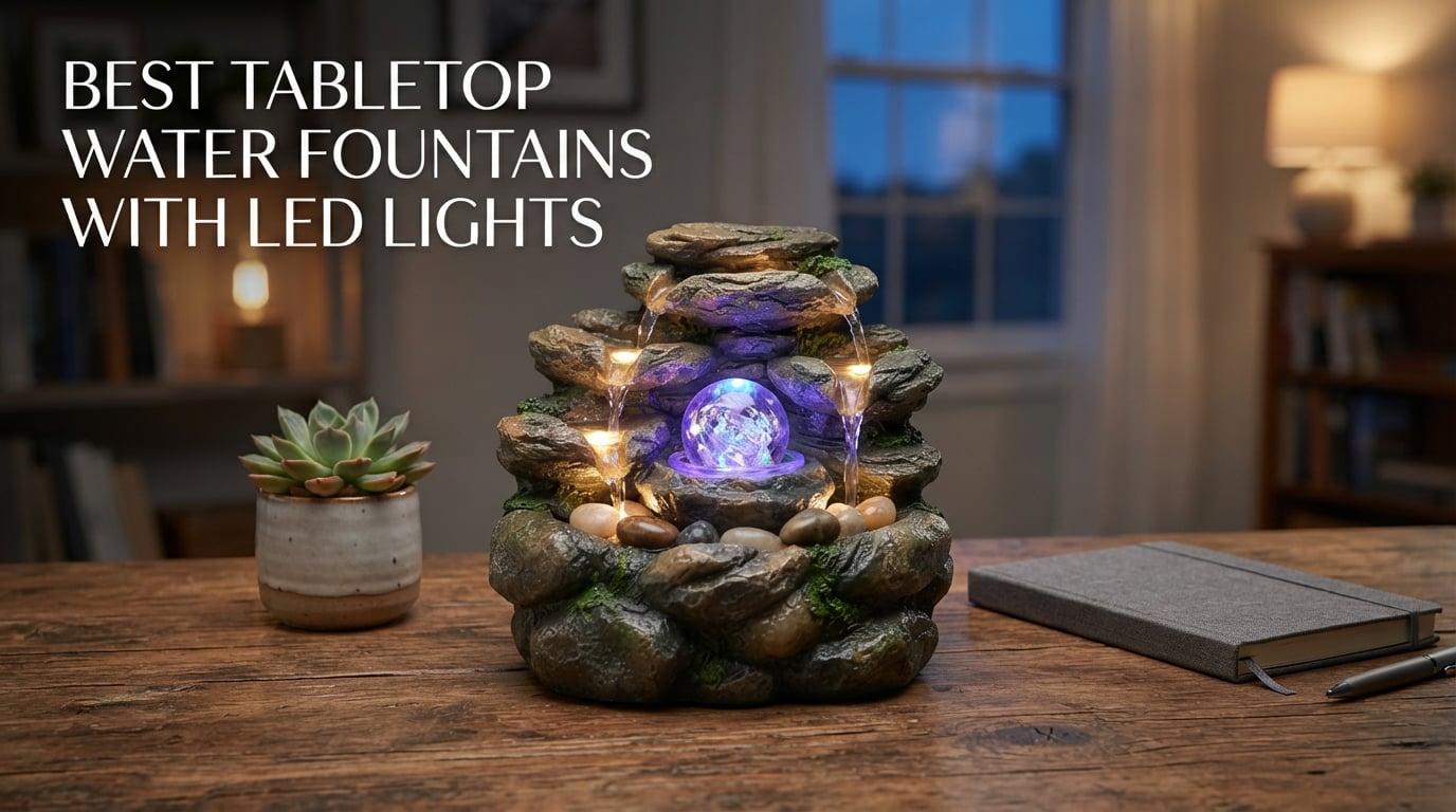 Best Tabletop Water Fountains with LED Lights
