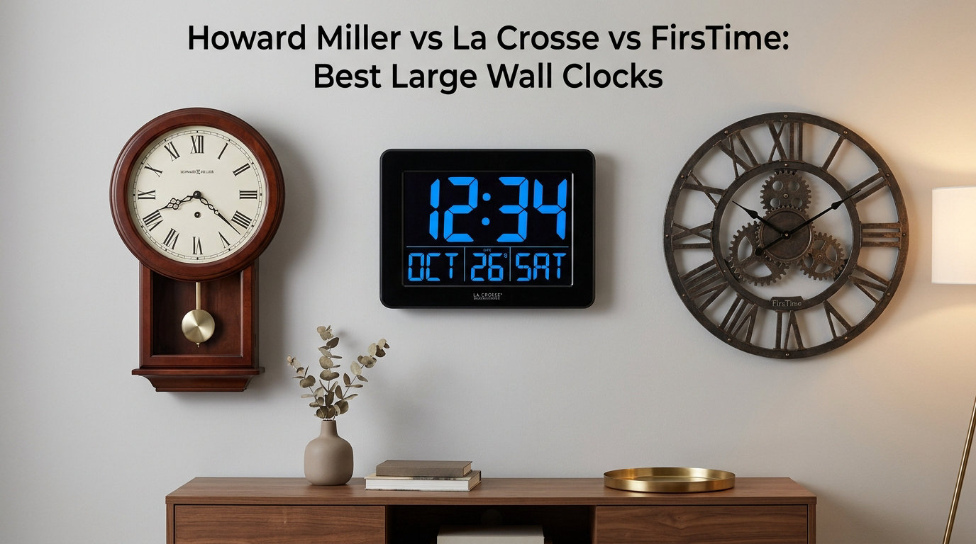 Howard Miller vs La Crosse vs FirsTime: Best Large Wall Clocks