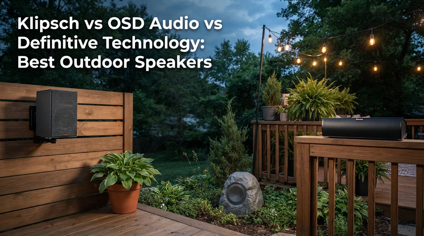 Klipsch vs OSD Audio vs Definitive Technology: Best Outdoor Speakers