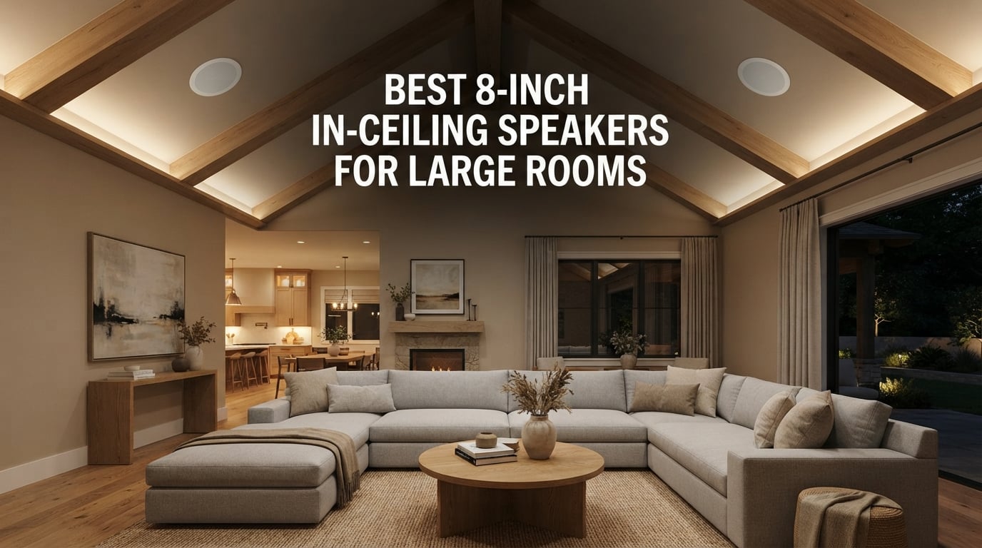 Best 8-Inch In-Ceiling Speakers for Large Rooms