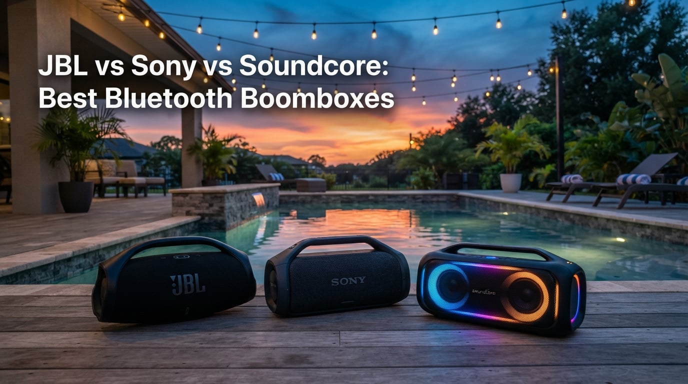JBL vs Sony vs Soundcore: Best Bluetooth Boomboxes