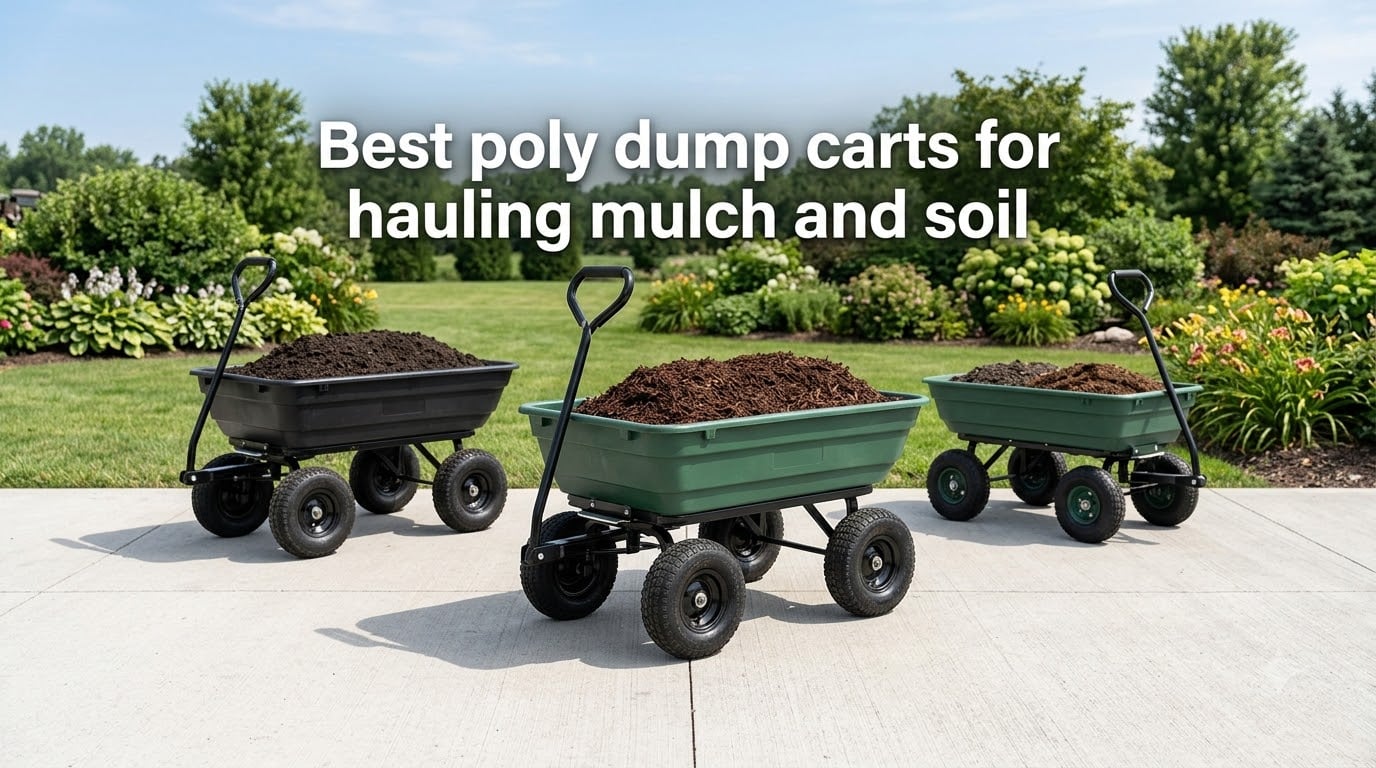 Best poly dump carts for hauling mulch and soil