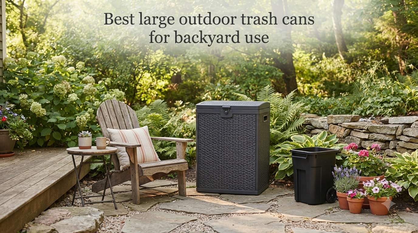 Best large outdoor trash cans for backyard use