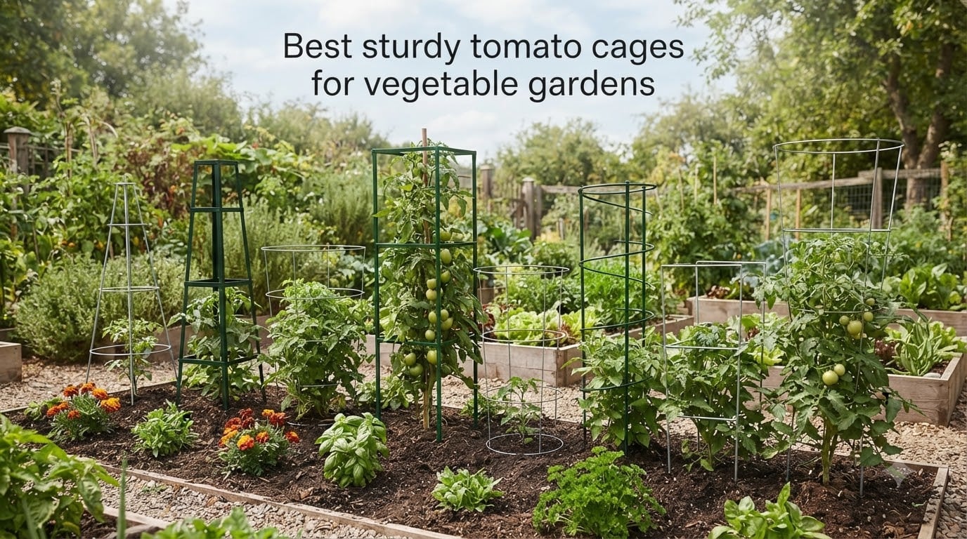 Best sturdy tomato cages for vegetable gardens