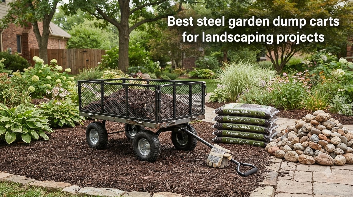Best steel garden dump carts for landscaping projects