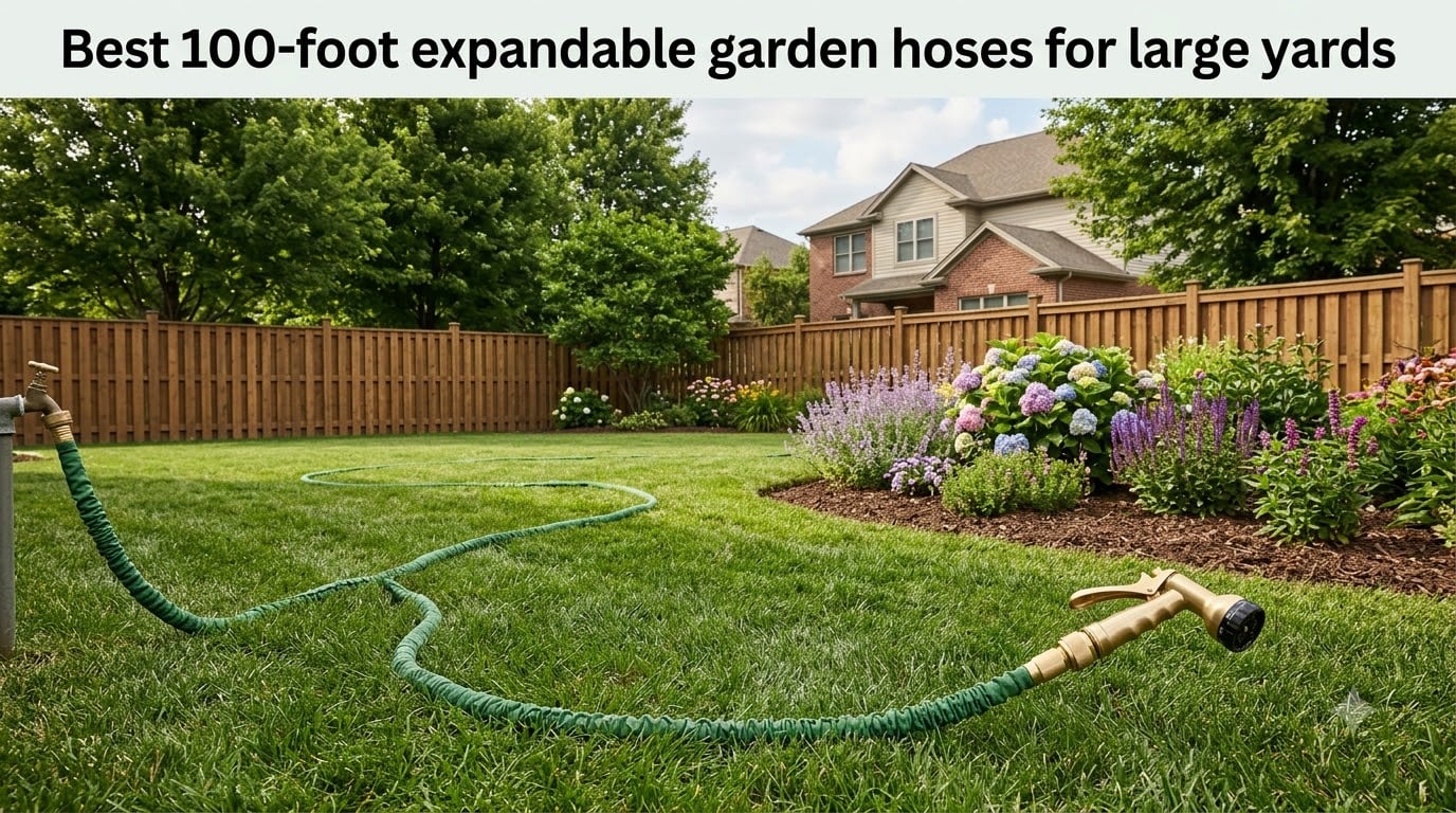 Best 100-foot expandable garden hoses for large yards