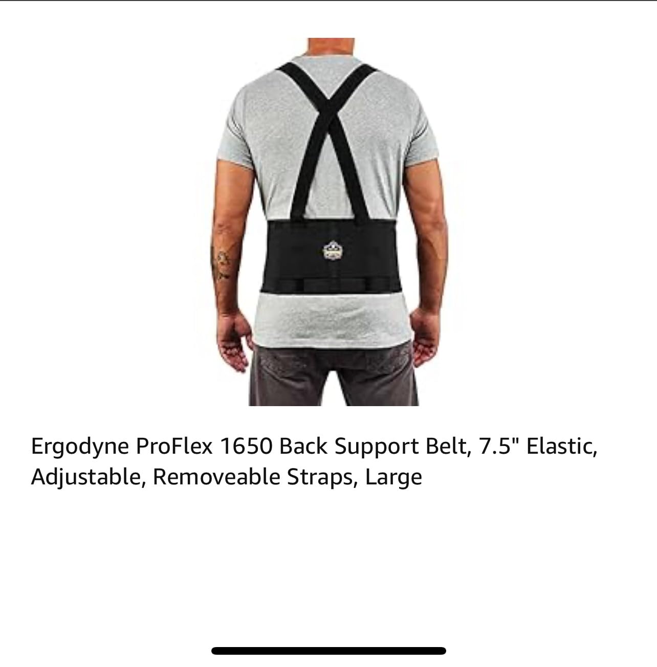 Ergodyne ProFlex 1650 Back Support Belt, 7.5