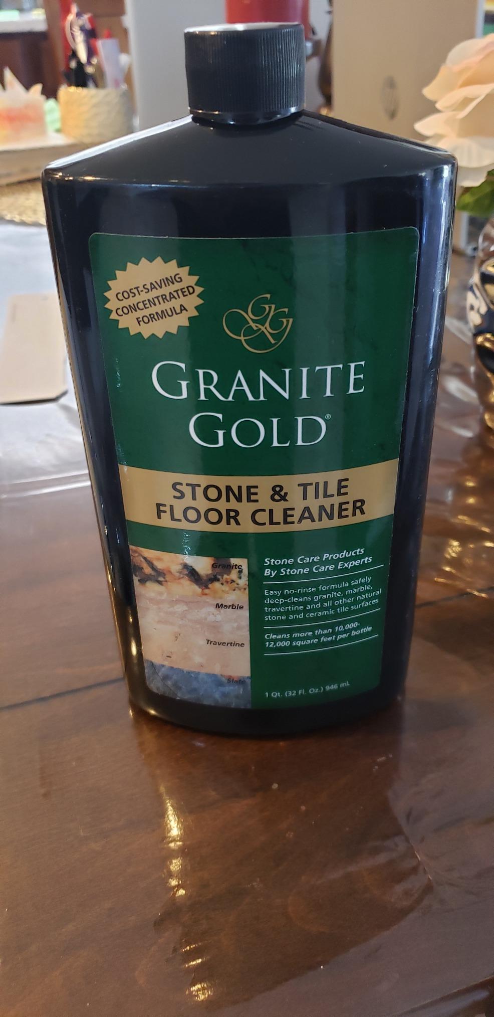 Granite Gold Stone & Tile Floor Cleaner, Concentrated, 32 oz | No-Rinse Formula for Sealed Granite, Marble, Travertine and Ceramic Tile, Cleans Up to 12,000 Square Feet - Made in the USA customer photo 2