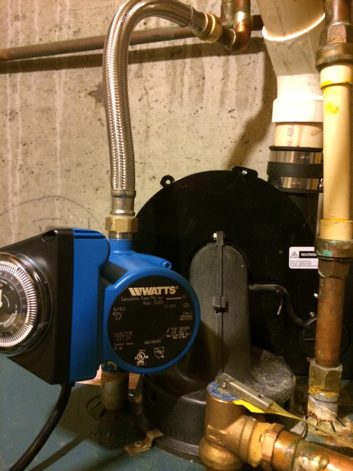 Watts Hot Water Recirculation System with Programmable Timer for Tank Water Heaters, Instant Hot Water, 120V Pump, 10 ft Cord, 2 Adapters, Sensor Valve, Mounting Screws, 2 Supply Lines (0955800) customer photo 2