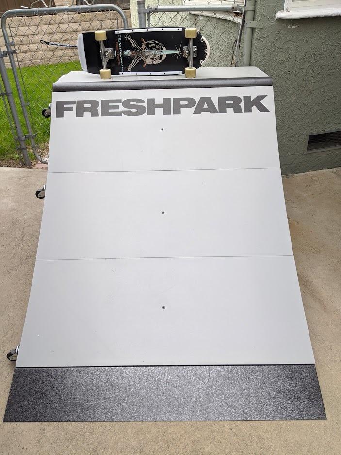 Quarter Pipe Ramp - Foldable & Portable Skate Ramp for BMX, Bikes & Scooters - Backyard Ramp for Kids & Adults - Durable Steel Frame with Weatherproof Urethane/ABS Surface customer photo 1