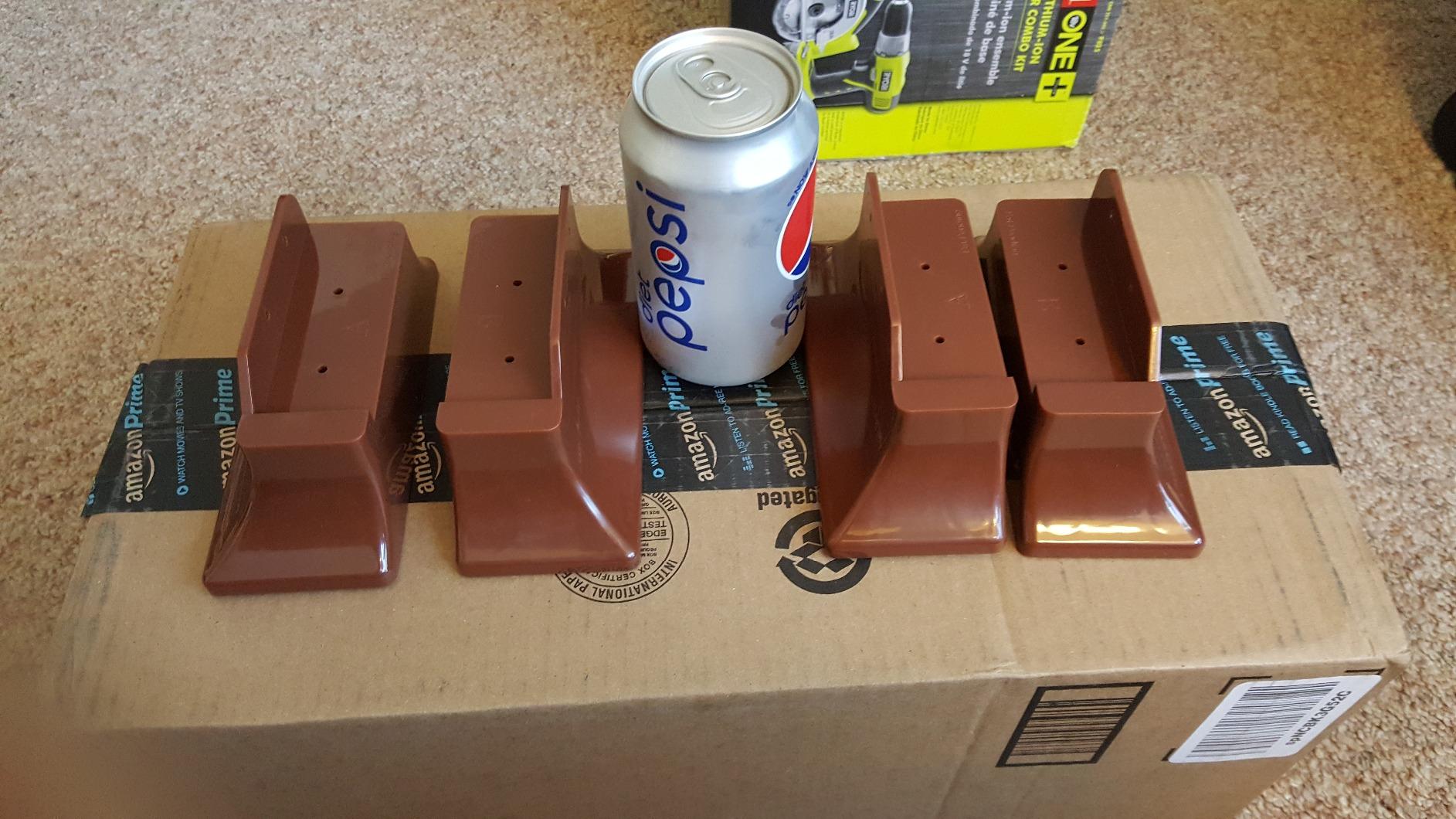 Stander Recliner Risers, Non-Slip Chair Lifters for Adults, Seniors, and Elderly, Low Profile Seat Raiser for Sitting and Standing Assistance, Compatible with Wooden Base Recliners, Set of 4, Brown customer photo 2