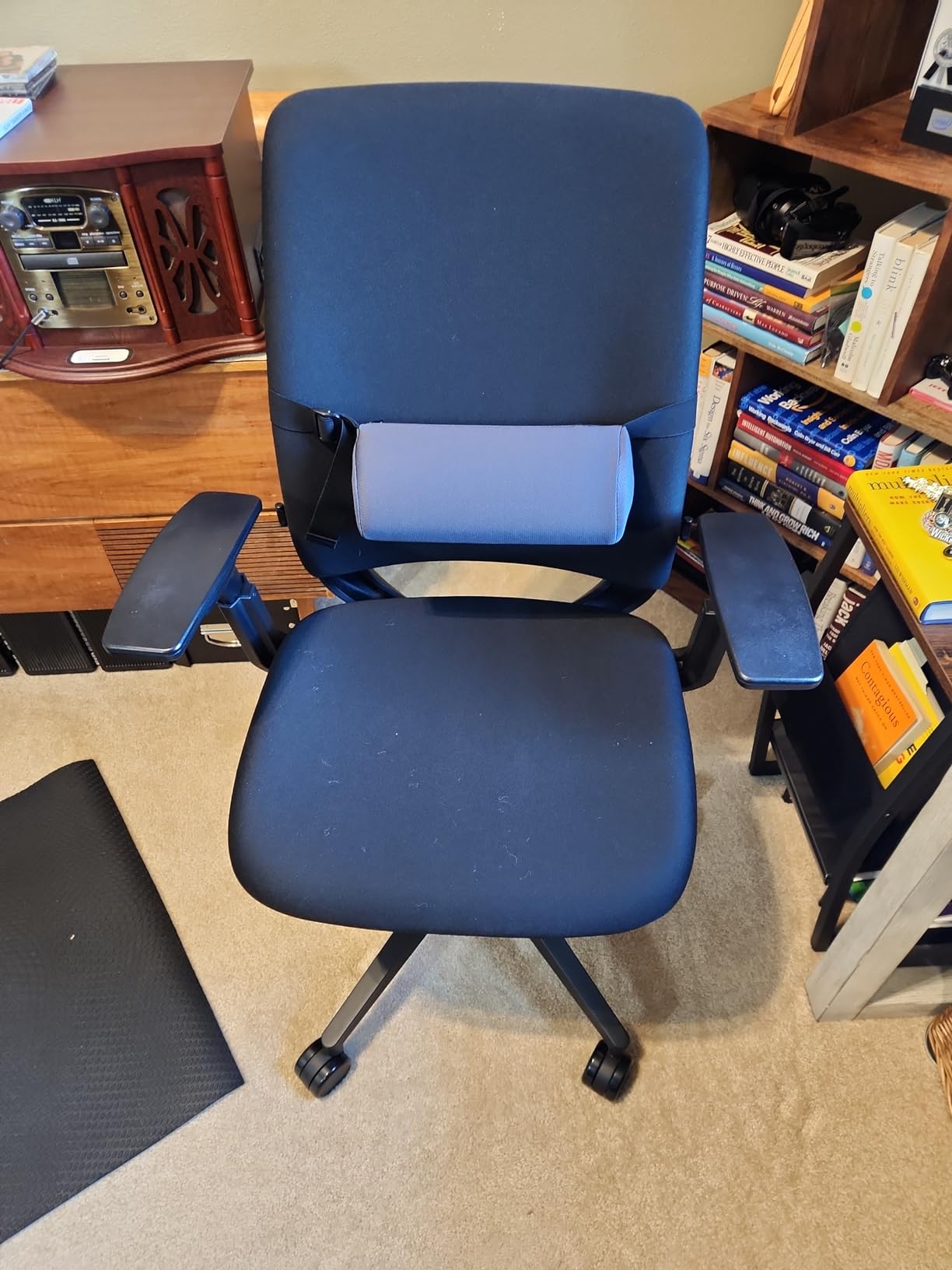 OPTP The Original McKenzie Lumbar Roll - USA-Made Low Back Lumbar Support for Office Chair & Car Seat Back Support Cushion. The Preferred Lumbar Pillow by Physical Therapists - Standard Density customer photo 1