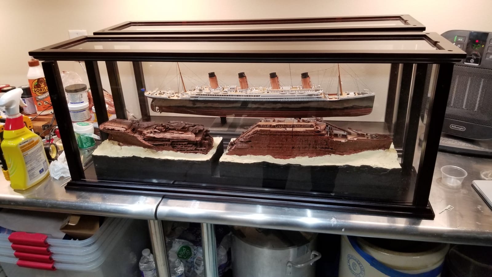 Old Modern Handicrafts Display Case for Cruise Liner -with Plexiglass Panels - Maximum Inside Dimension of 35.5 L x 7.12 W x 13.5 H inches customer photo 1