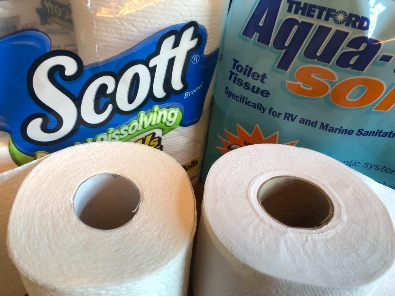 Thetford Aqua-Soft Toilet Tissue - Toilet Paper for RV and marine - 2-ply - Thetford 03300 (Pack of 4 rolls), White customer photo 1