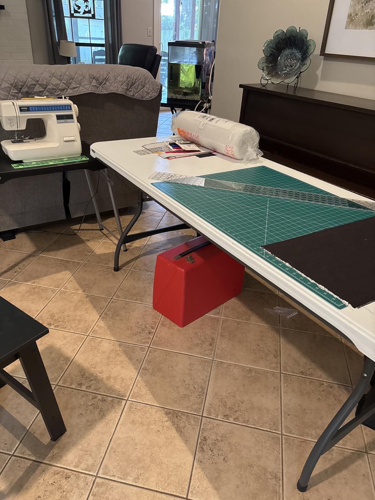 Lifetime 42980 Folding Utility Table, 8 Feet, White Granite | Pack of 4 customer photo 1