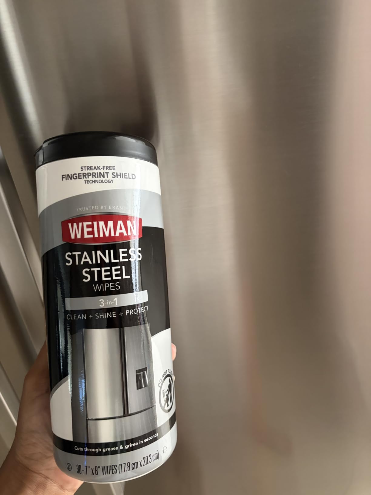 Weiman Stainless Steel Cleaner & Polisher, 30 Ct Wipes, Kitchen Appliance | Anti Fingerprint, Removes Water Spots & Grease, No Streaks or Residue, Metal Polish, Chrome customer photo 2
