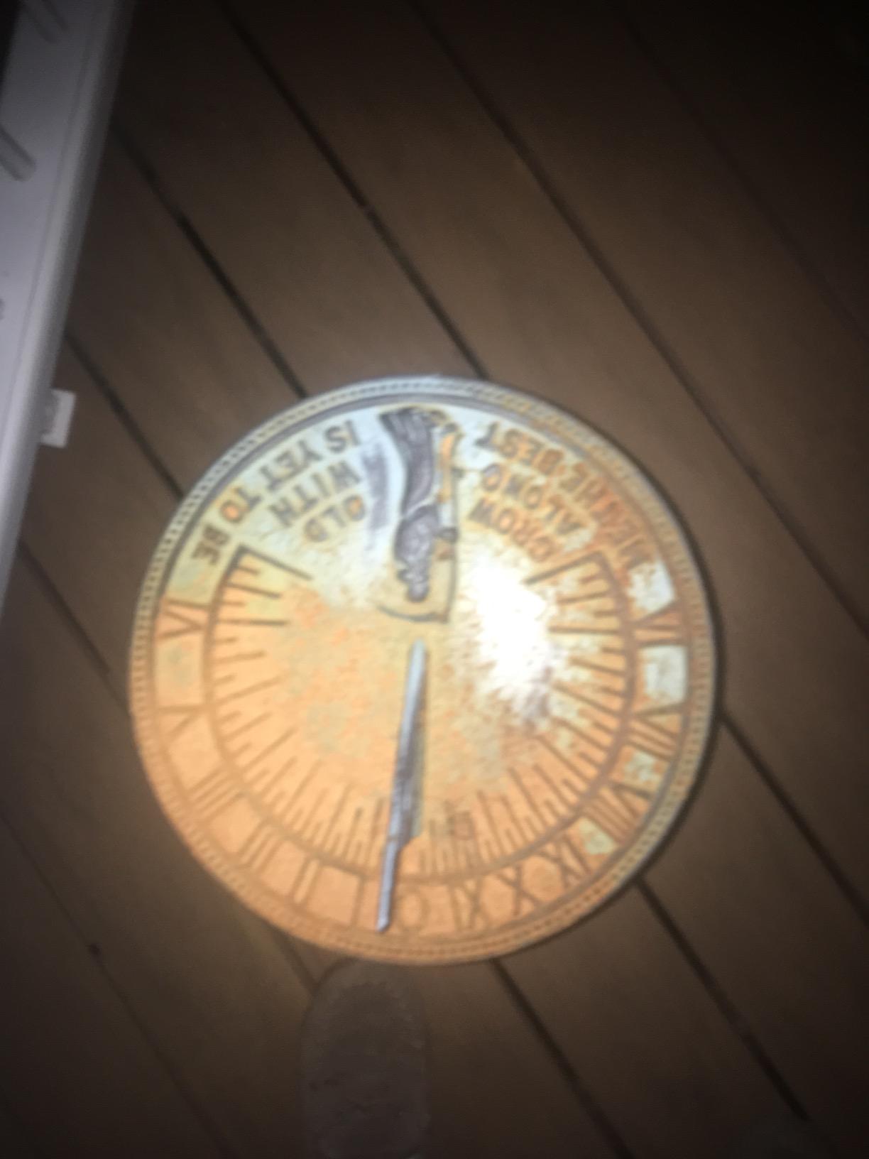 Rome 2518 Daybreak Sundial, Cast Iron with Verdigris Finish, 10.5-Inch Diameter customer photo 2