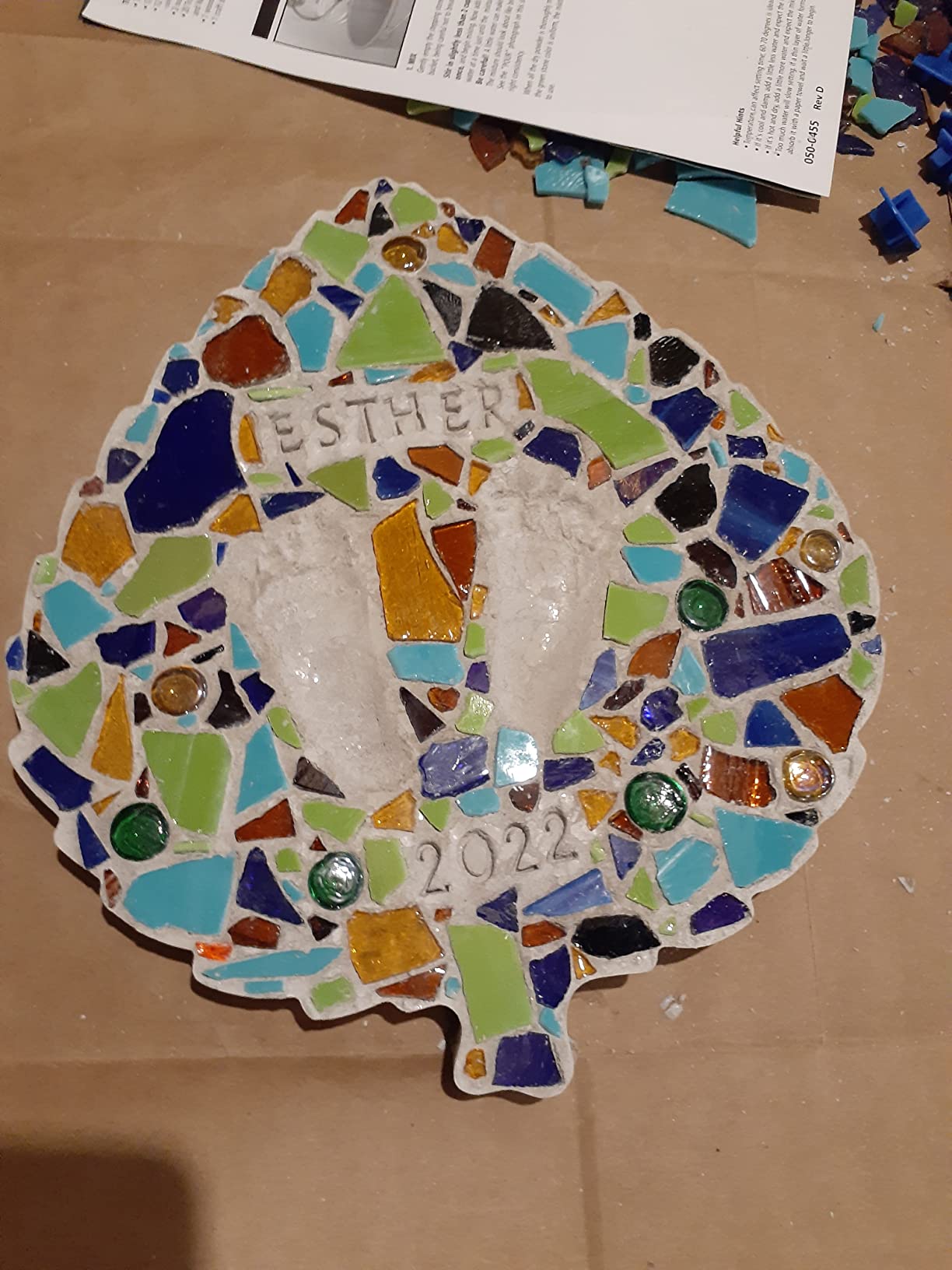 Mosaic Stepping Stone Kit, Leaf customer photo 2
