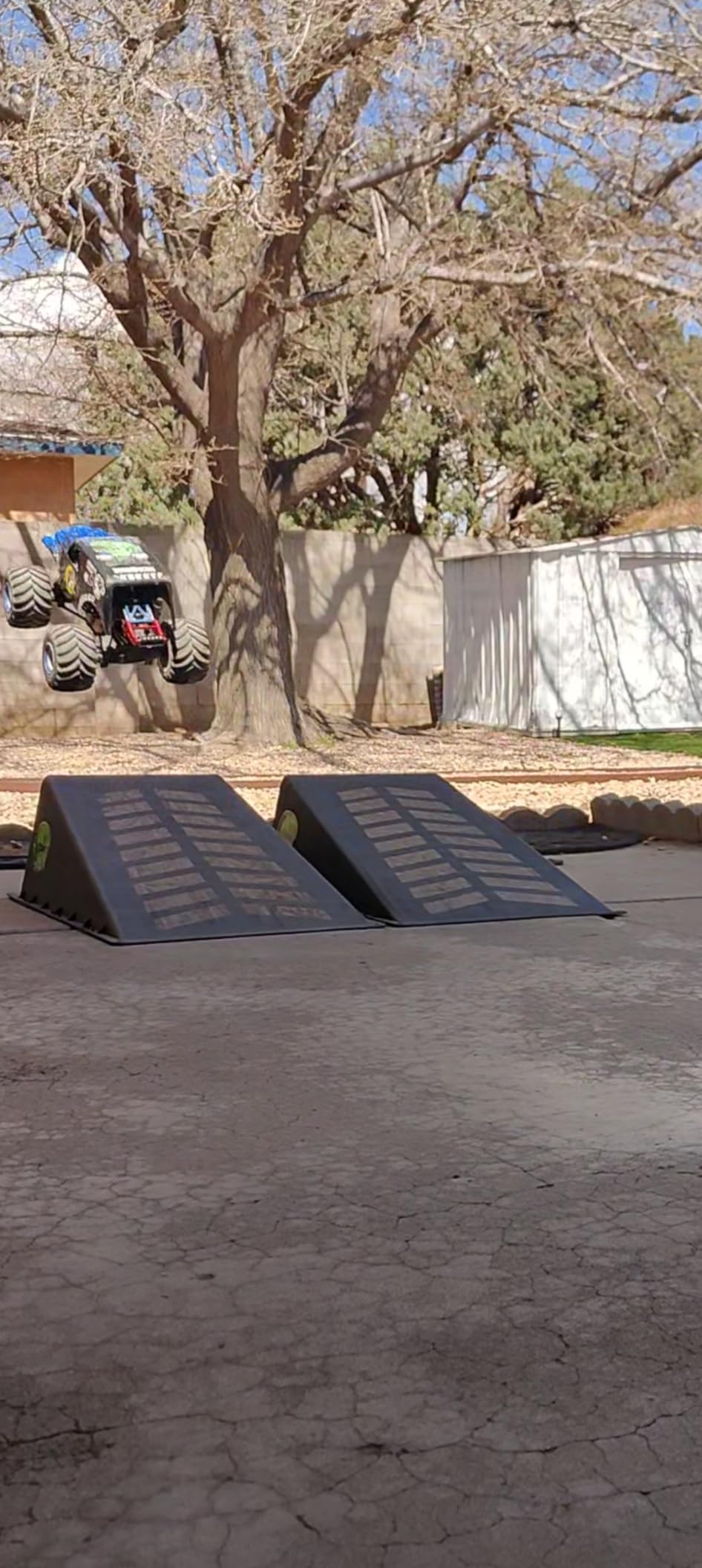 Ten-Eighty Micro Flybox Launch Ramp Set with 2 Connecting Ramps, Portable Skateboard, BMX Bike, Scooter, RC Car, Durable, Lightweight, Non-Slip Rubber Construction for Kids & Teens, Black - 56