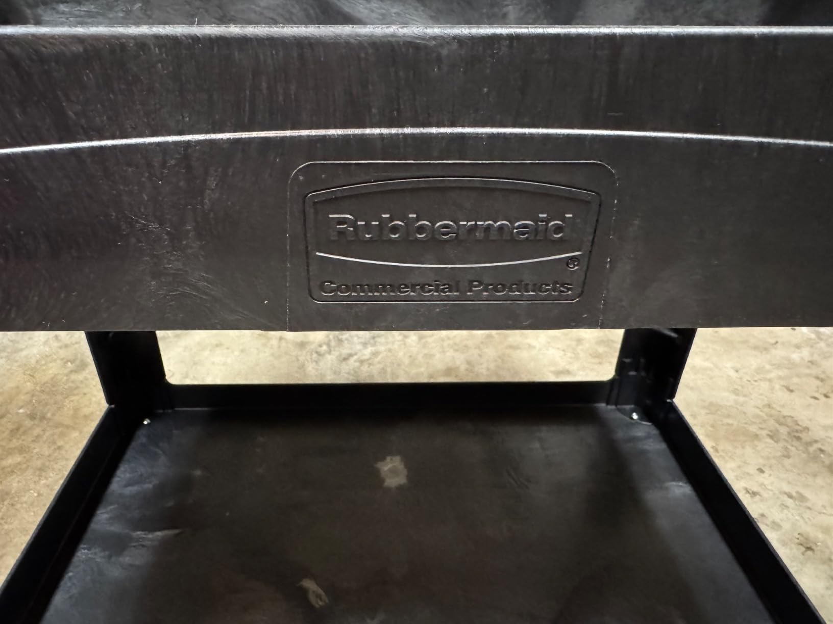 Rubbermaid Commercial Products 2-Shelf Utility/Service Cart, Medium, Black, Lipped Shelves, Ergonomic Handle, 500 Lbs Capacity, for Warehouse/Garage/Cleaning/Manufacturing customer photo 1