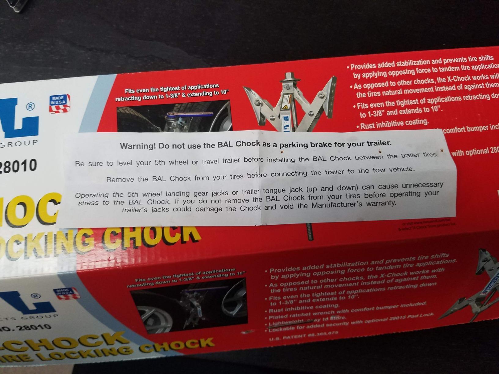 BAL 28010 X-Chock Tire Locking Chock - Wheel Stabilizer for Tandem Axle Trailers & RVs - Easy Ratchet Operation, Heavy-Duty Steel Construction customer photo 2