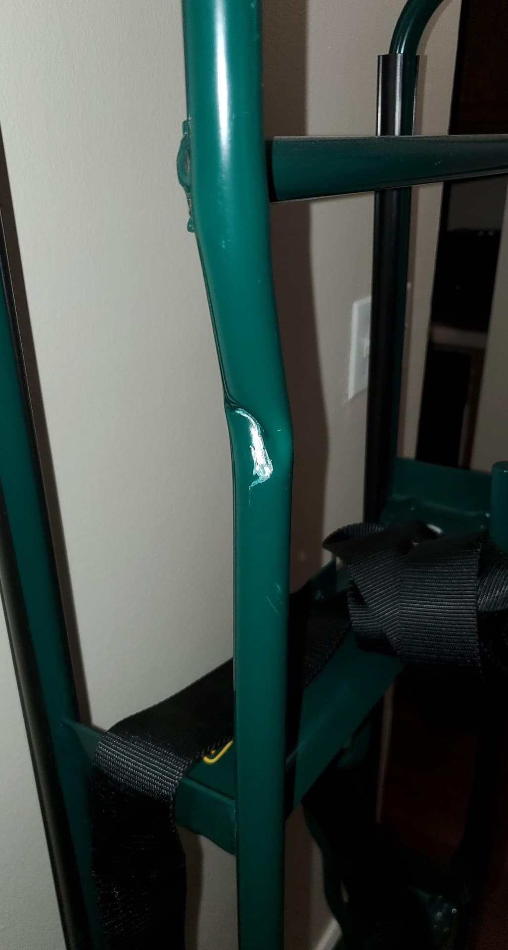 Harper Trucks 6781 Appliance Hand Truck, Dark Green - Appliance dolly with stair glides, securing strap and rubber wheels for delivery customer photo 1