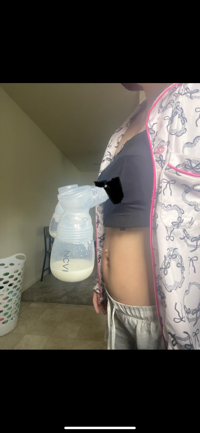 Simple Wishes Pumping Bra Hands Free, Comfortable & Adjustable | Easily Slips On Over Your Go-To Nursing Bra to Pump Hands Free, 2 Fit Sizes, Bra Straps Convert (Strapless, Tank, Halter) customer photo 1