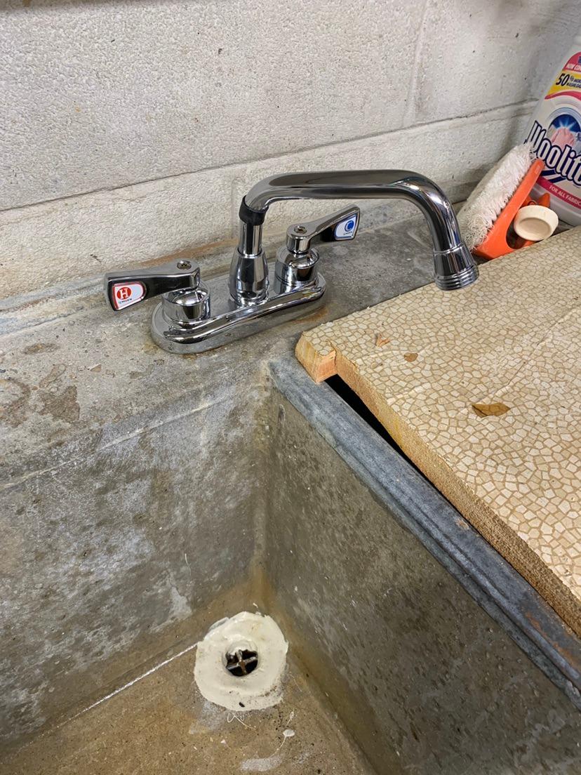 Moen Commercial M-DURA Chrome Two-Handle 4-Inch Centerset Utility or Laundry Faucet, 8277 customer photo 1