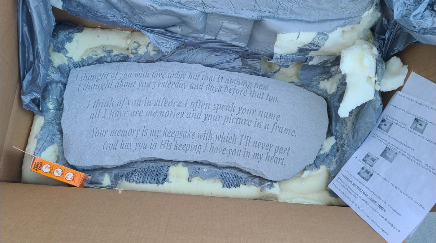 Kay Berry Stone Bench- I Thought of You with Love customer photo 1