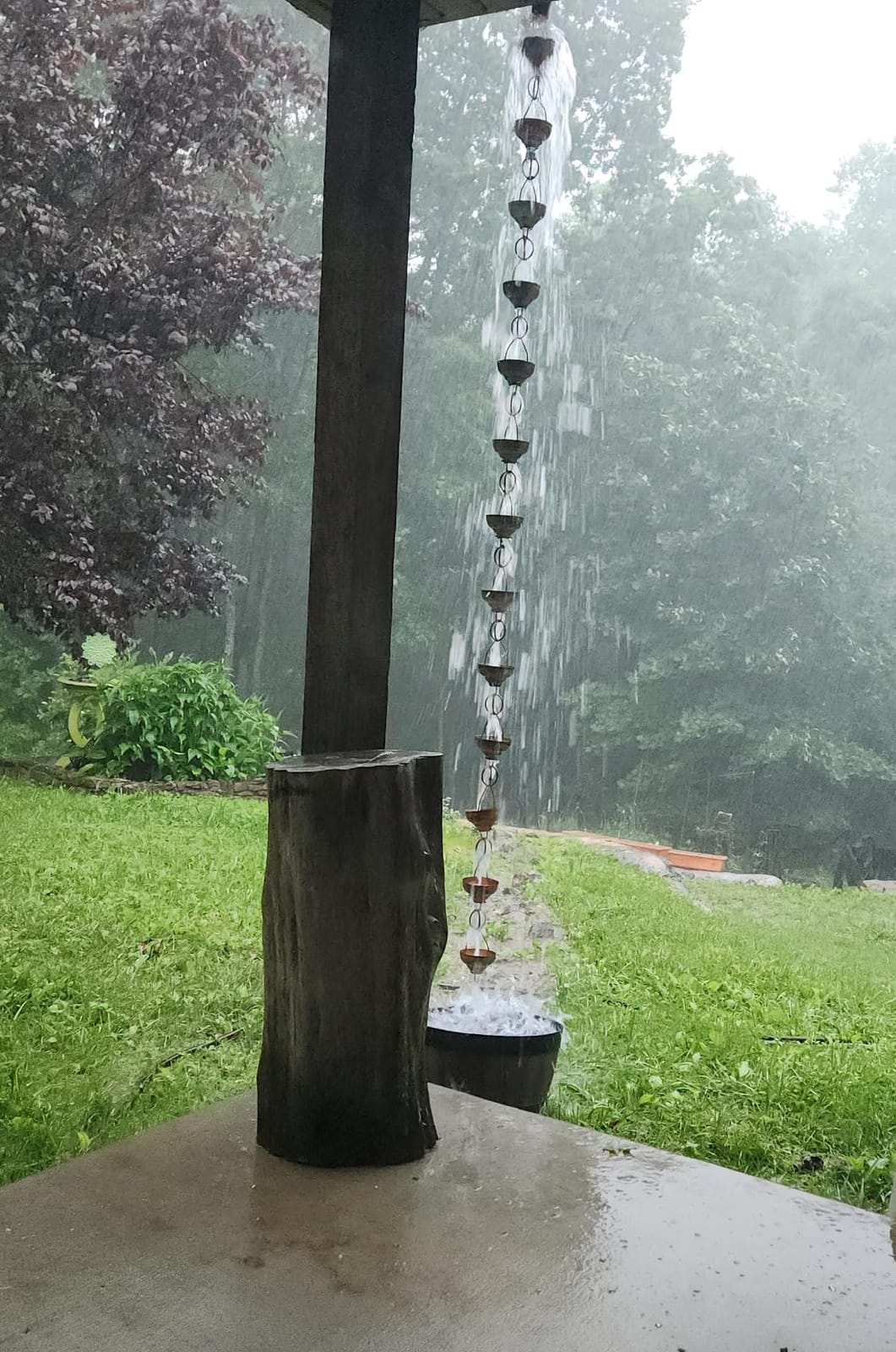 Monarch Rain Chains Pure Copper Eastern Cups Rain Chains for Gutters - 8.5 ft Decorative Rainchain Outdoor Durable Heavy Duty Gutter Chain Downspout Replacement, Modern Rainchains for Outside customer photo 1