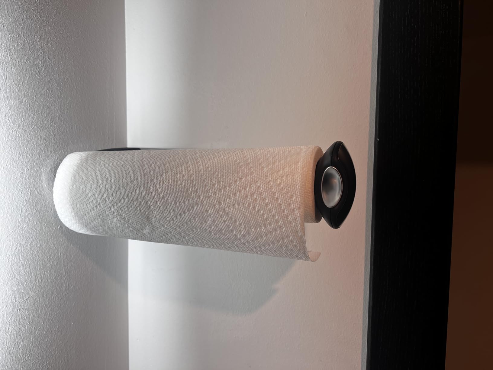 simplehuman Wall Mount Paper Towel Holder, Under-Cabinet or Wall Mounted Rack, Horizontal or Vertical Install, One-Handed Tear with Tension Spring, Quick-Release Knob, Brushed Stainless Steel customer photo 2