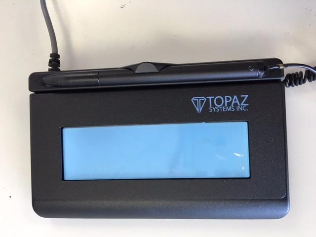 Topaz SigLite T-LBK460-HSB-R 1x5 LCD Signature Capture Pad USB Connection (Backlit) customer photo 1