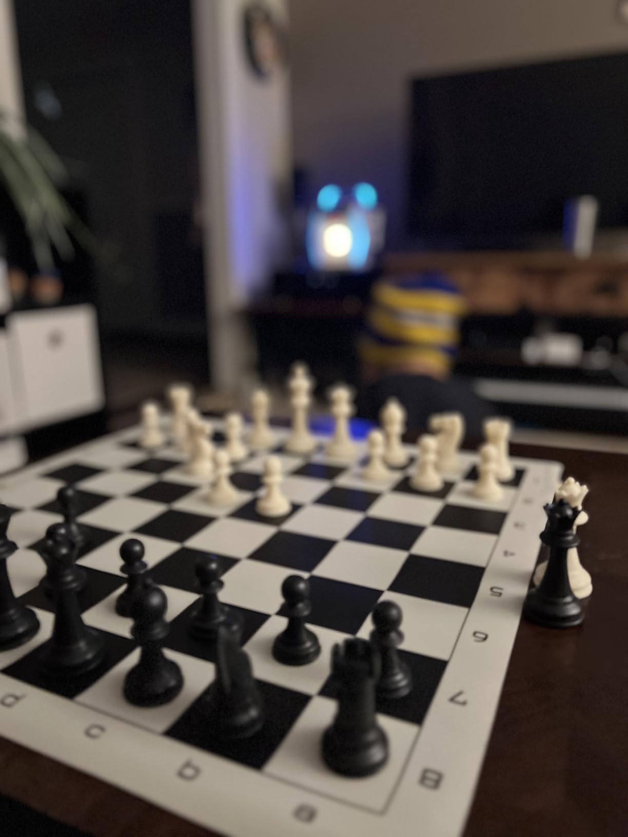 WE Games Best Value Tournament Chess Set - Includes 34 Chess Pieces, Roll Up Vinyl Chess Board, Chess Pieces, Chess Bag and Equalizer Dice customer photo 2