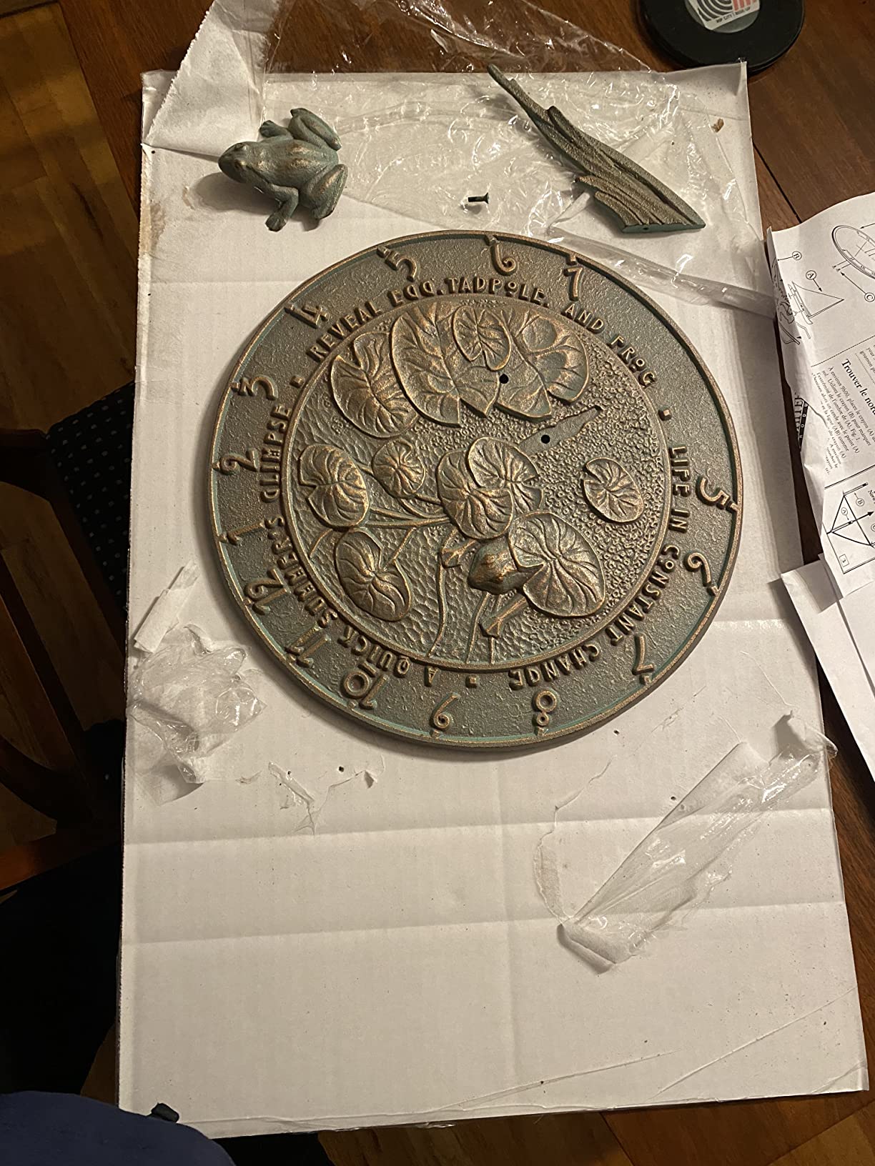 Whitehall Products Frog Sundial, Copper Verdi customer photo 2