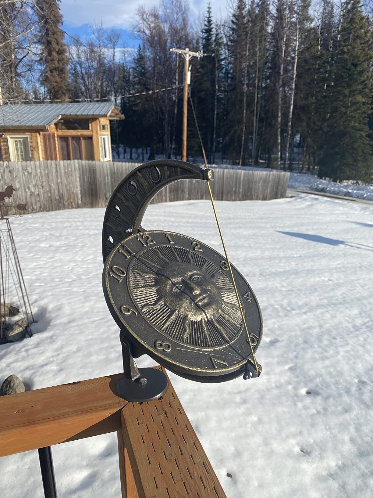 Whitehall Products Sun and Moon Sundial, French Bronze customer photo 2