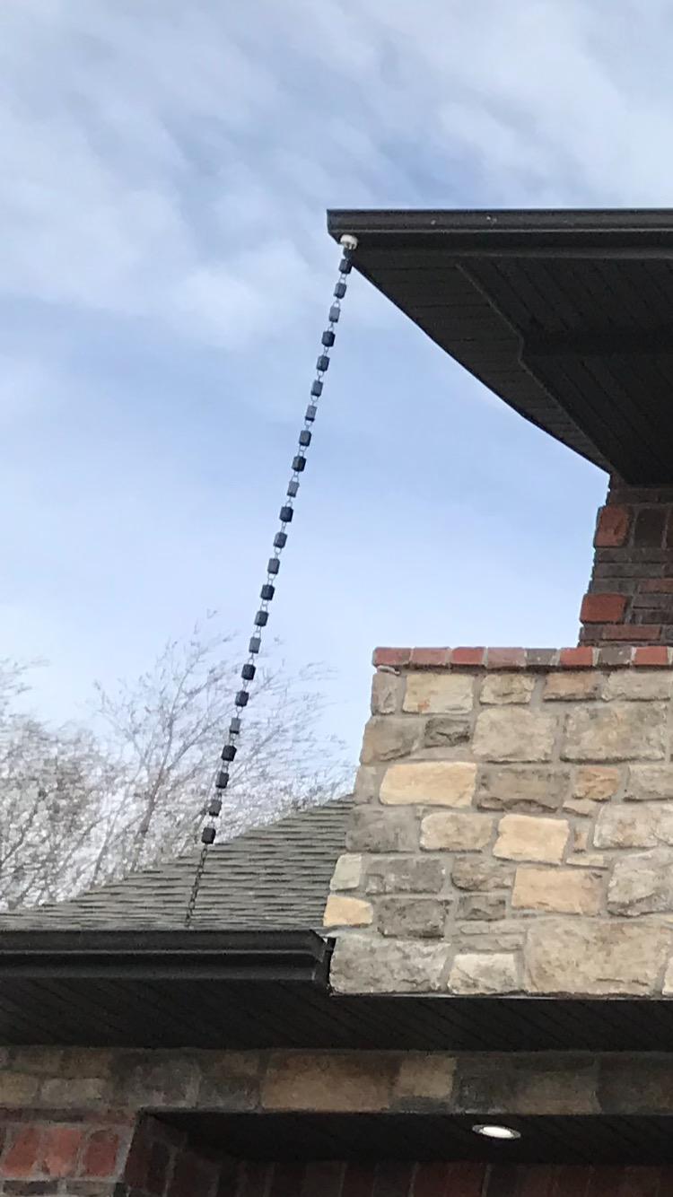 Rain Chains Direct - Square Link Rain Chain - 8.5 FT - Durable Black Powder-Coated Aluminum - Premium Rain Chains for Gutters customer photo 2
