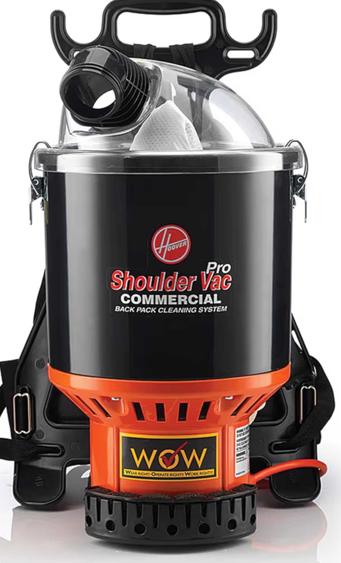 Hoover Commercial Shoulder Vac Pro Bagged Backpack Vacuum Cleaner | Lightweight, Chiropractic Design, HEPA Media Filtration, Corded Vacuum Cleaners for Commercial Use on Carpet and Hard Floors customer photo 1