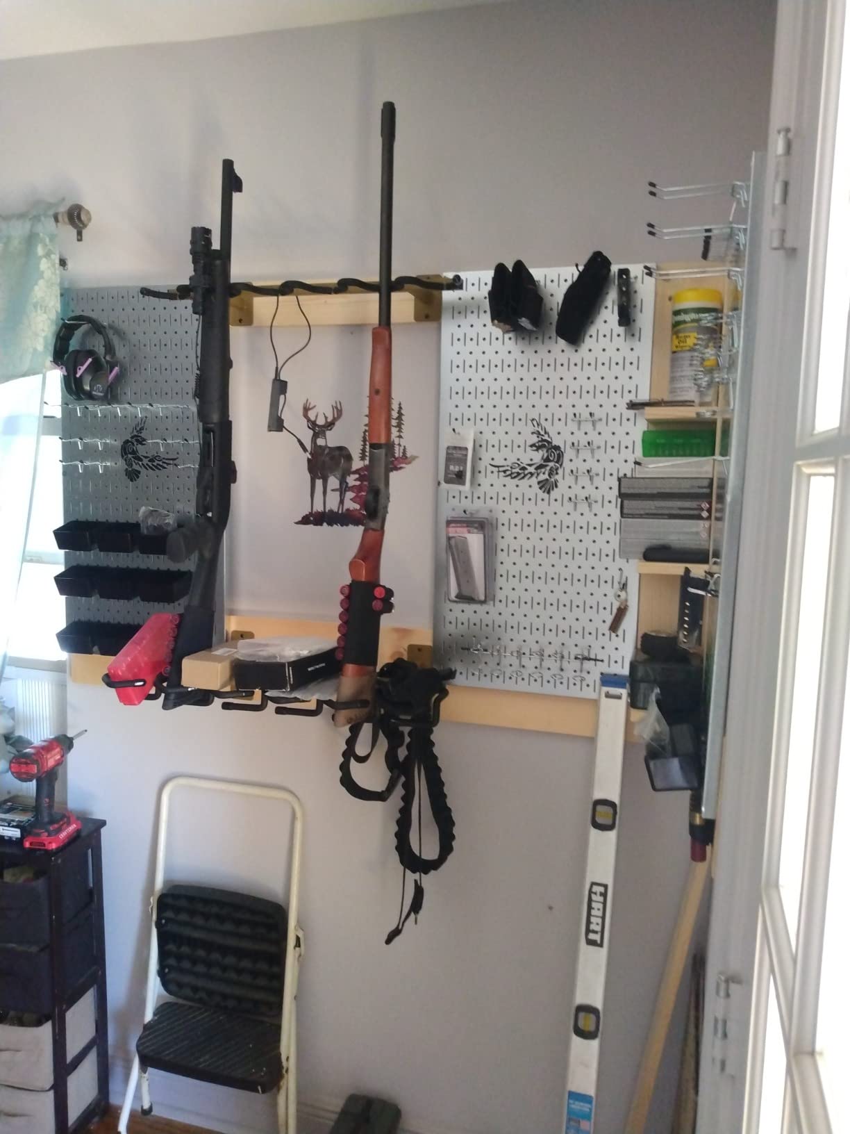 Pegboard 32in x 16in Galvanized Metal Pegboard Tool Board Panel customer photo 1