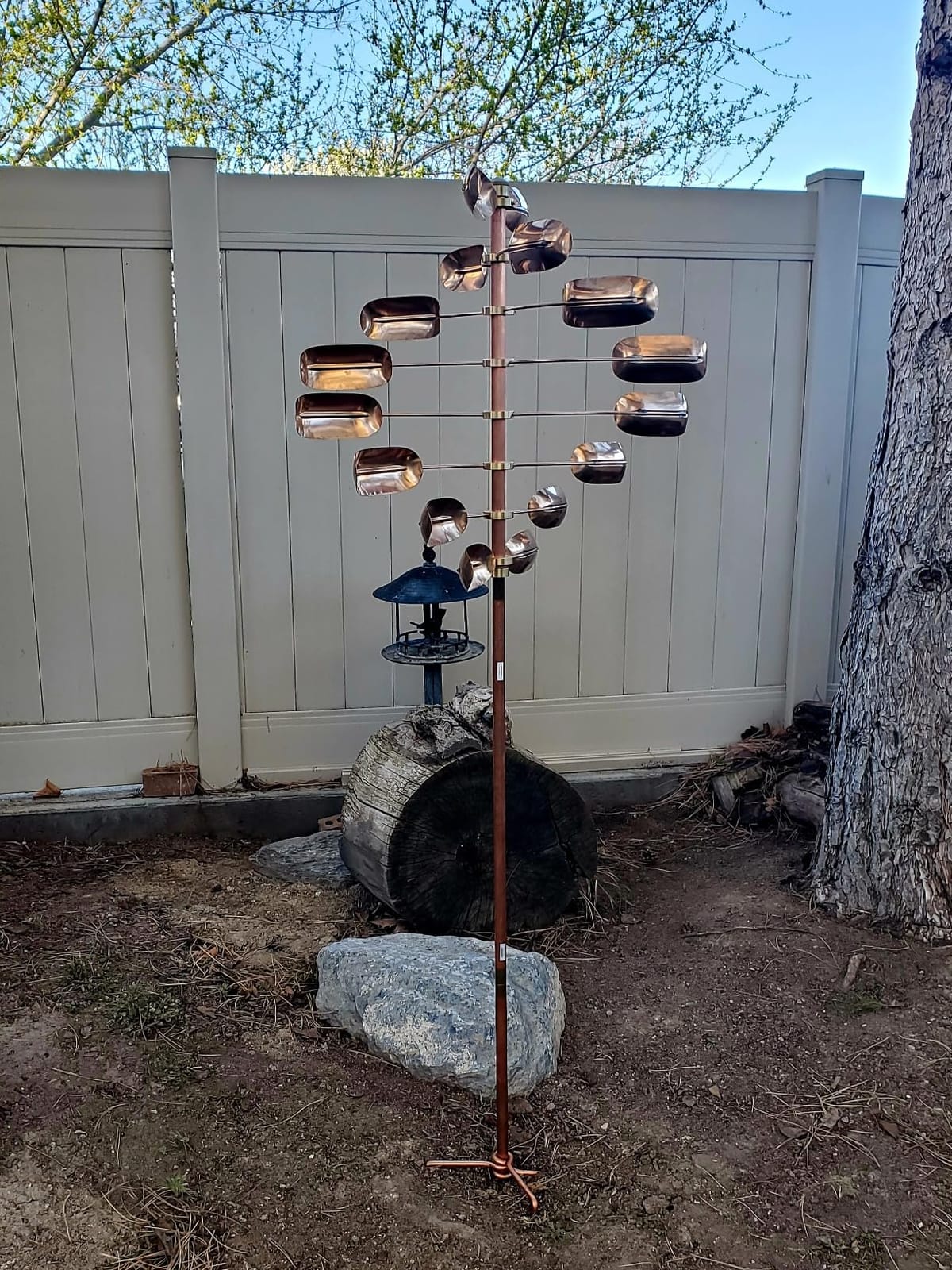 Kinetic Copper Wind Spinner - Lucky 8 Twirler customer photo 1