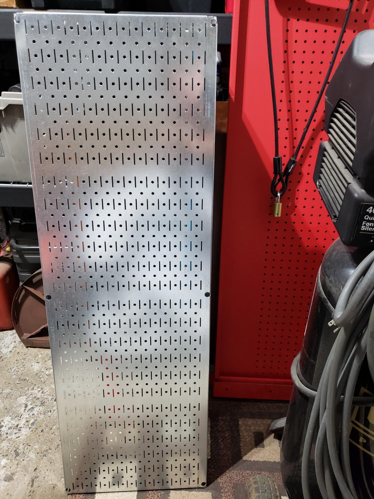 Wall Control 4 Foot Pegboard Sheets with Formed Edges for Wall Mounting - Two Pack of 16in x 48in Metal Pegboard Panels customer photo 1