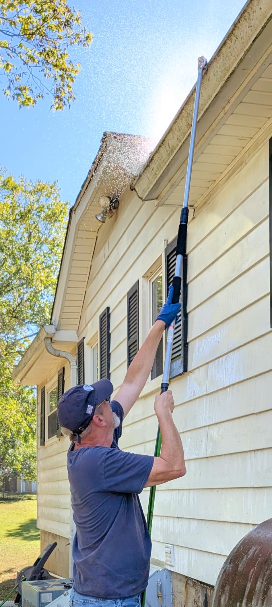 Orbit Telescoping Gutter Cleaning Wand, Silver - 58543 | Telescoping Wand Extends for Easy Gutter Cleaning & High-Reach Rinsing Without a Ladder, Connects to Hose customer photo 1