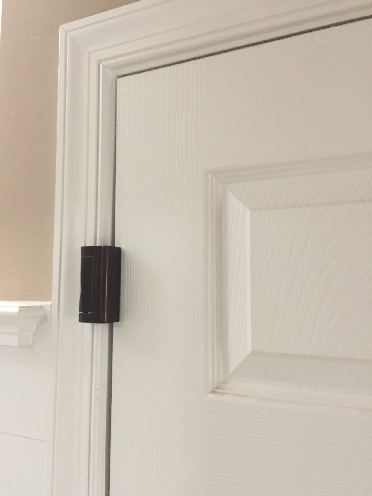 Prime-Line U 10827 Door Reinforcement Lock - Add Extra, High Security to your Home and Prevent Unauthorized Entry - 3 In. Stop, Aluminum Construction, Satin Nickel (Single Pack) customer photo 2