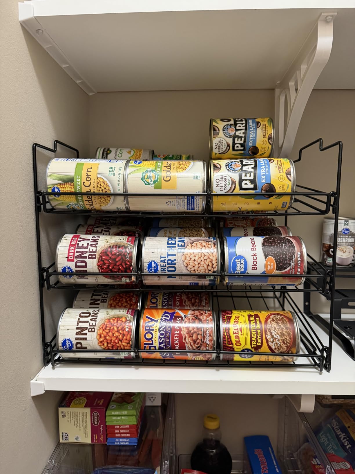 Deco Brothers Stackable Can Rack Organizer Holds Up to 36 Cans, Chrome | for Kitchen and Pantry customer photo 2