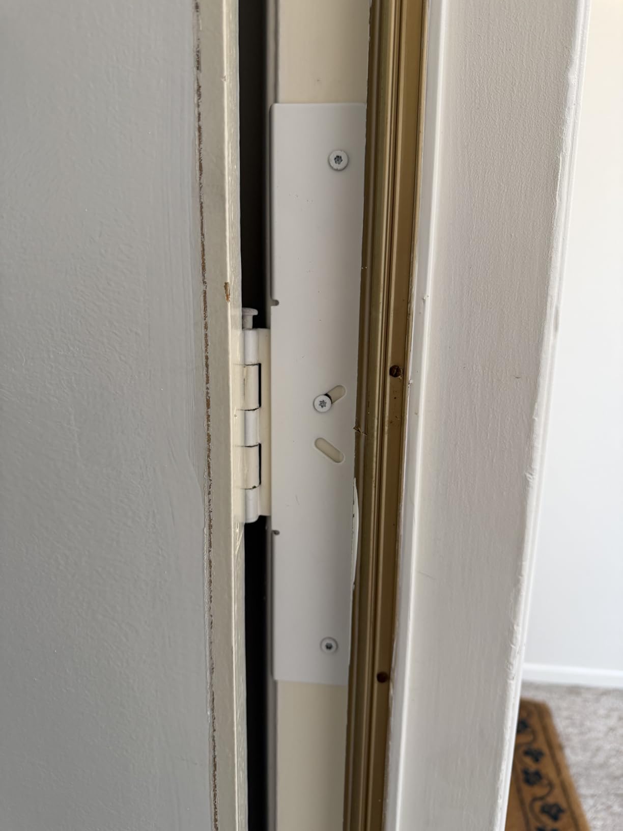 Door Armor MAX 5-Piece Door Reinforcement Kit - Anti Kick-in Door Security for Door Jamb, Frame & Hinges, Heavy-Duty Steel Door Protection, Made in USA (Aged Bronze) customer photo 1