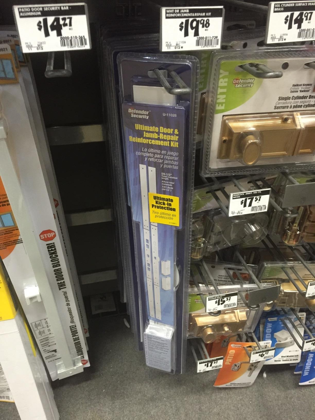 Prime-Line U 11026 Jamb Repair and Reinforcement Kit, 59-1/2 In. Installed, Steel Construction, White (1 Kit) customer photo 1