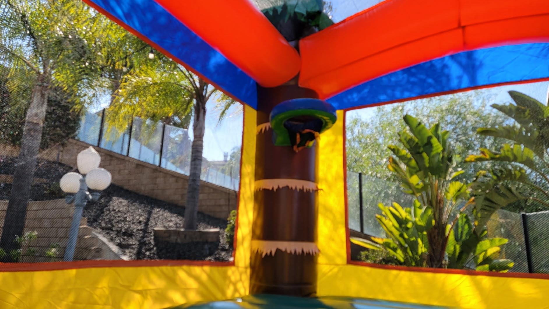 JumpOrange 14'x14' Commercial Safari Inflatable Bounce House - 13ft Tall Heavy Duty 15oz PVC Bouncer with Blower & Basketball Hoop- Indoor& Outdoor Rental Grade Jump House for Kids and Adults customer photo 1
